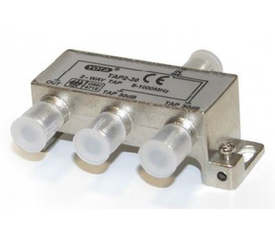 <b>TAP2-30</b> TV nozarotājs uz 2-30dB [5-1000MHz]